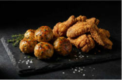 Frozen Chicken Meatballs and Crispy Wings